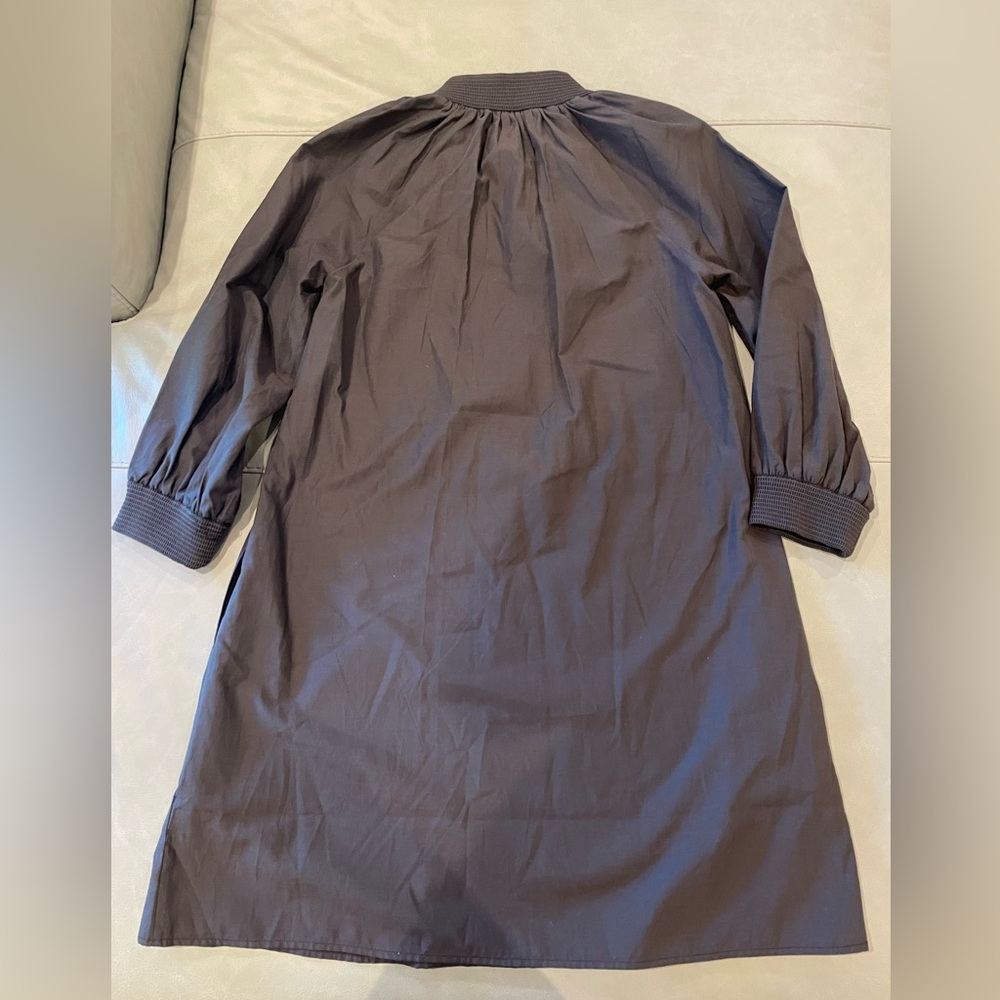 Brochu Walker Size S Charcoal Polyester Blend Long Sleeve Rouched AMAIA Dress - Picture 7 of 10